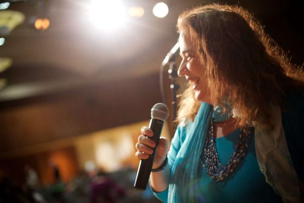 Julie Blue leading a workshop